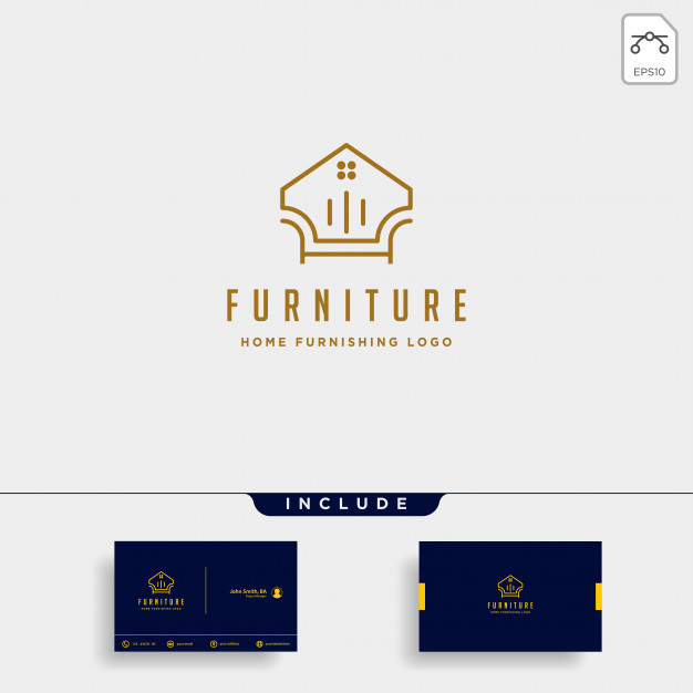 家具沙發(fā)家居logo標(biāo)志矢量圖素材 品牌形象的點睛之筆